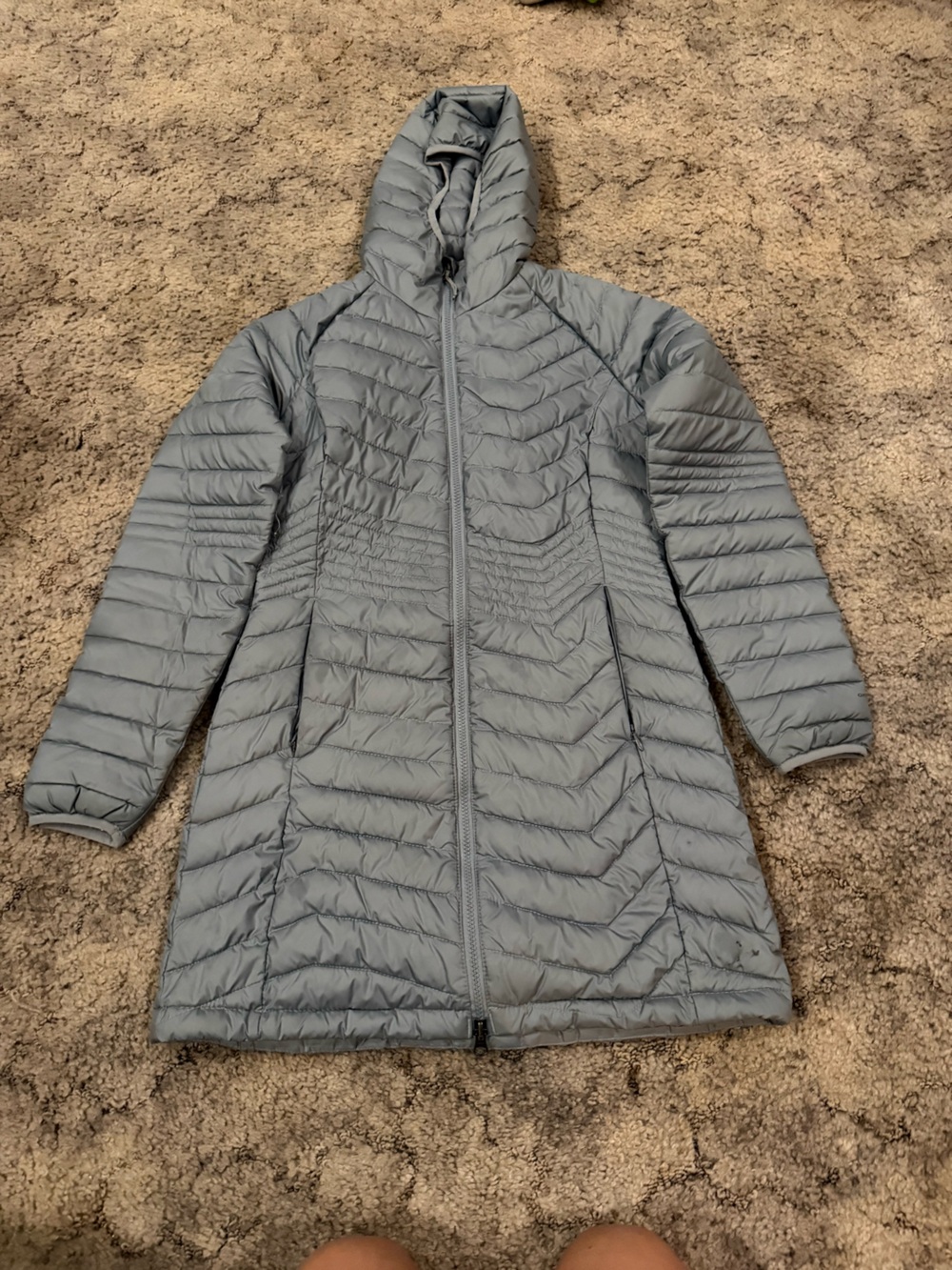 Columbia Women'Small Powder Lite Mid Jacket Gray Puffer Small
